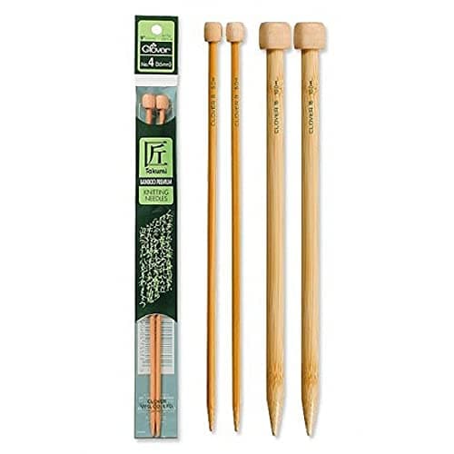 Clover Takumi Bamboo Single Point Needles, US 4 (3.5mm), 9in