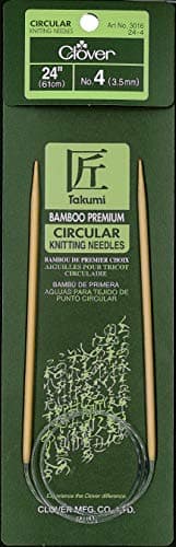 Clover Takumi Bamboo Circular Needle, US 4 (3.5mm), 24in