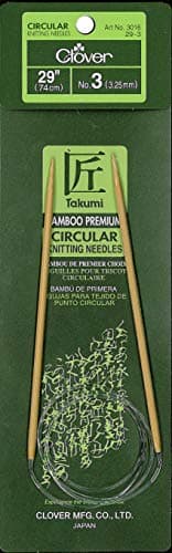 Clover Takumi Bamboo Circular Needle, US 3 (3.25mm), 29in