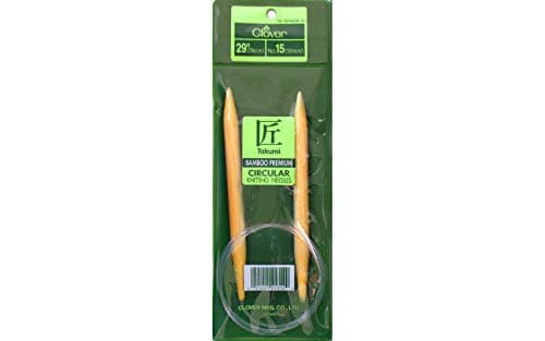Clover Takumi Bamboo Circular Needle, US 15 (10mm), 29in