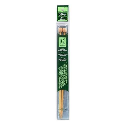 Clover Takumi Bamboo Single Point Needles, US 7 (4.5mm), 9in