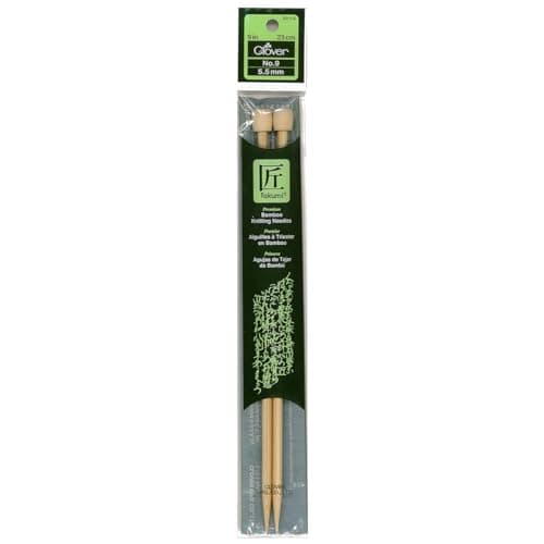 Clover Takumi Bamboo Single Point Needles, US 9 (5.5mm), 9in