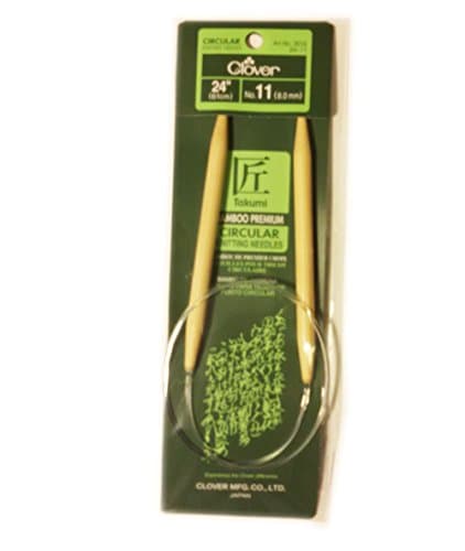 Clover Takumi Bamboo Circular Needle, US 11 (8mm), 24in