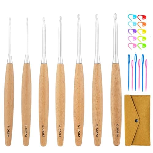 Yarniss Beech Wood Handle Crochet Hook Set