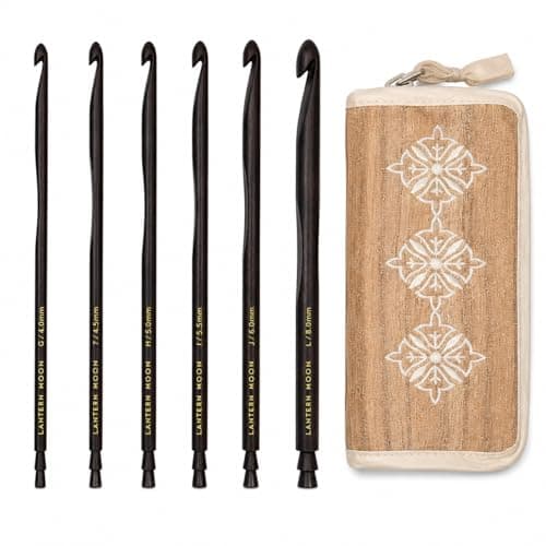 Lantern Moon Radiance Ebony Crochet Hook Set (6 sizes)