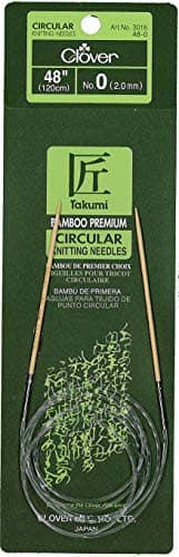 Clover Takumi Bamboo Circular Needle, US 0 (2mm), 48in