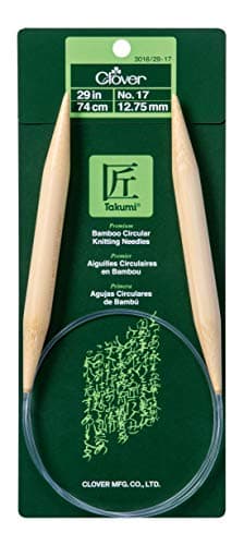 Clover Takumi Bamboo Circular Needle, US 17 (12.75mm), 29in