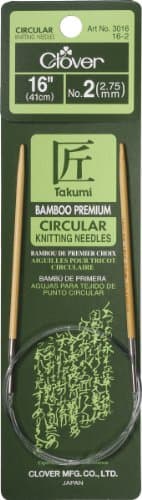 Clover Takumi Bamboo Circular Needle, US 2 (2.75mm), 16in