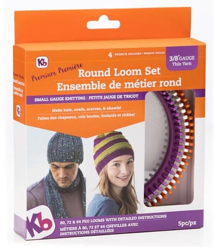 Authentic Knitting Board Premium Round Loom Set